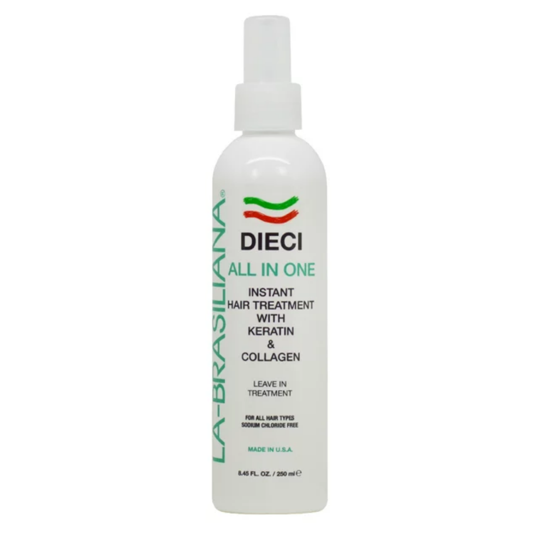 La Brasiliana Dieci Instant Hair Treatment with Keratin & Collagen 8.45 oz